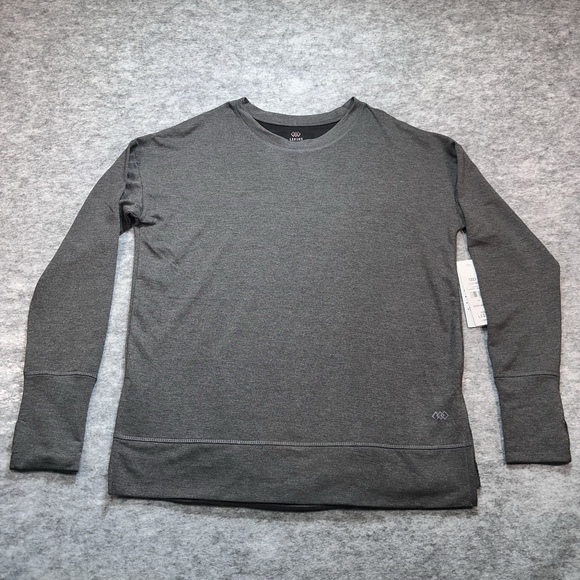 Tops - NWT LEG3ND ACTIVE Womens M Dark Grey Heather Long Sleeve Athleisure Top